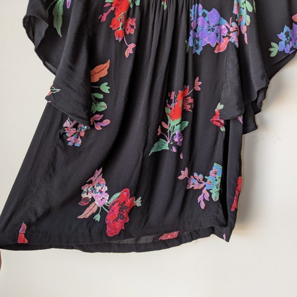 Anthropologie Maeve Floral Flutter Sleeve Blouse - Picture 5 of 10